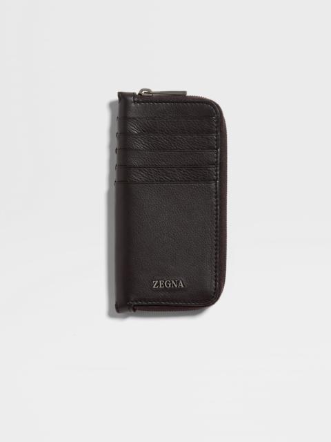 ZEGNA DARK BROWN SECONDSKIN WALLET