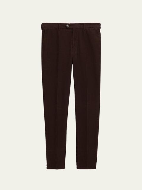 Brunello Cucinelli Men's Fine Corduroy Flat-Front Pants