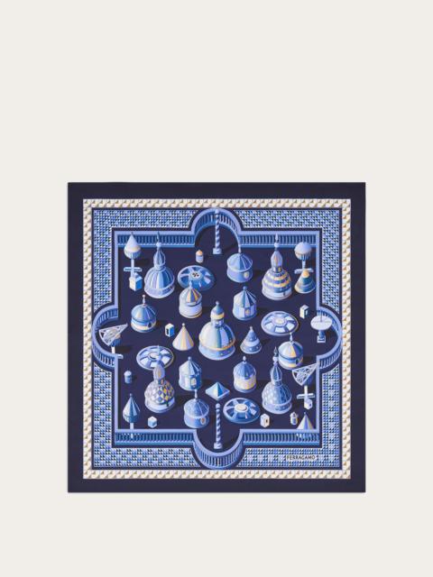 FERRAGAMO Nadir print silk scarf