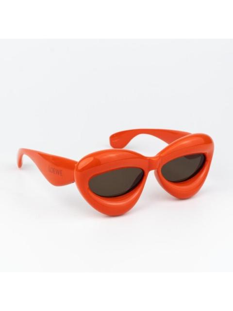 Loewe Loewe INFLATED Men Sunglasses Orange Brown Cat Eye LW40097I 42E NEW AUTHENTIC