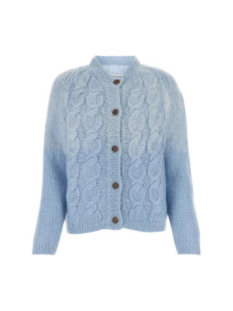 Maison Margiela LIGHT BLUE MOHAIR BLEND CARDIGAN