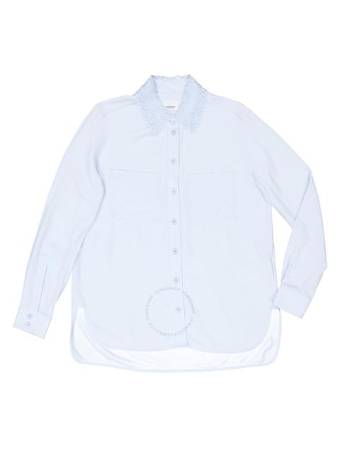 Burberry Lace Collar Ste-Hem Button-Up Shirt