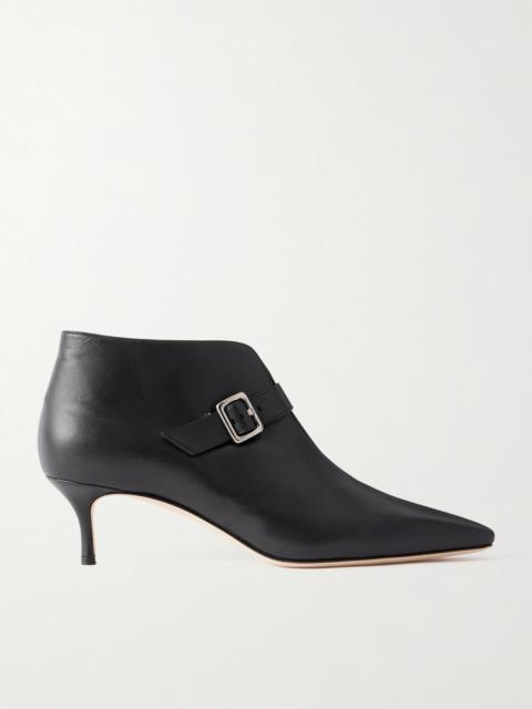 Manolo Blahnik Mendiola 50 Buckled Leather Ankle Boots