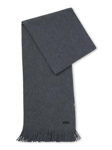 BOSS RASCHEL-KNIT SCARF IN MERINO WOOL