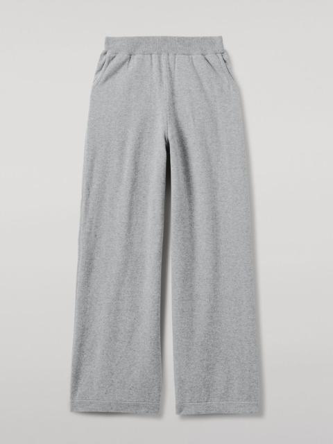 Johnstons of Elgin Wide Leg Grey Cashmere Trousers