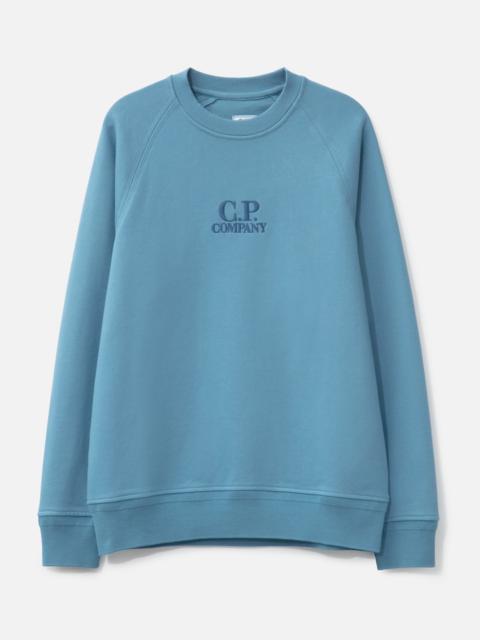 C.P. Company DIAGONAL RAISED FLEECE CREWNECK LOGO SWEATSHIRT