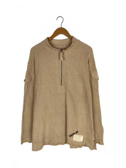 Other Designers Replay - Military Sand Sweater Jacket Army Outerwear