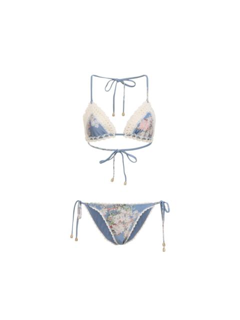 Zimmermann Cascadian Crochet Tri Bikini Women