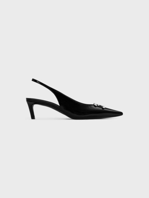 CELINE CELINE ALMA TRIOMPHE SLINGBACK in GLOSSY CALFSKIN