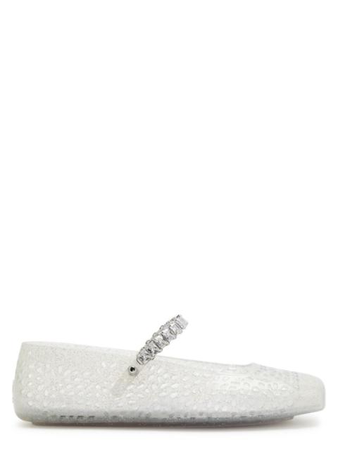 JIMMY CHOO Jimmy Choo The Jelly Crystal-embellished Ballet Flats