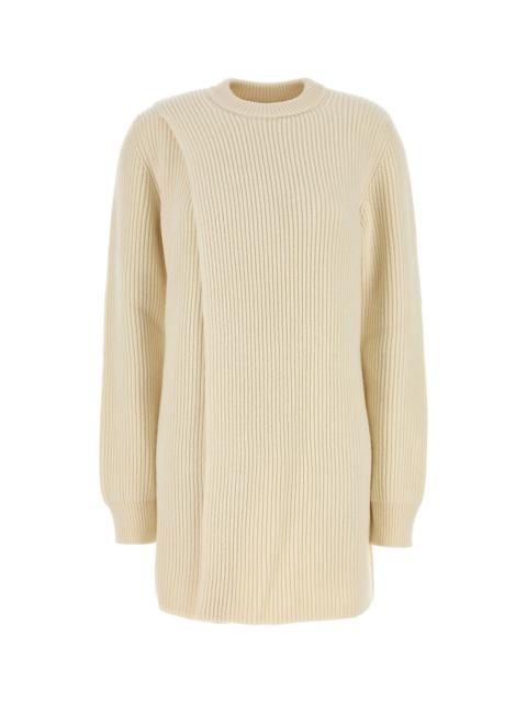 Jil Sander Women Ivory Wool Sweater Dress