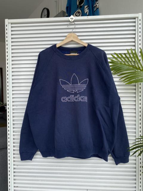 adidas Vintage Adidas Trefoil Big Logo Crewneck