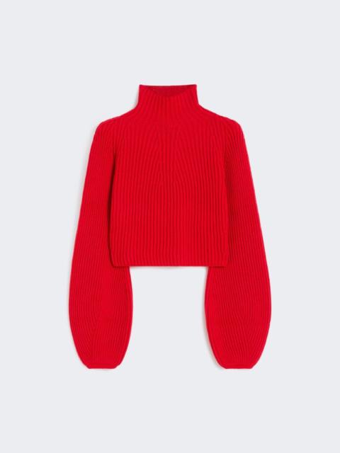 Sportmax Short pure wool sweater - red