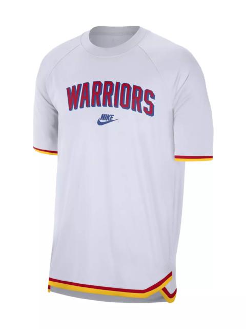 Nike Men's Golden State Warriors Hardwood Classics Dri-FIT NBA Short-Sleeve Pregame T-Shirt - White