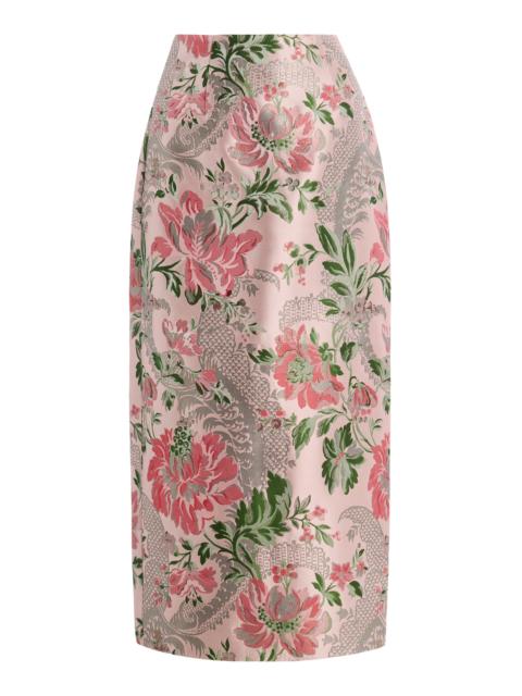 Cara Cara Sienna Floral Jacquard Midi Skirt floral