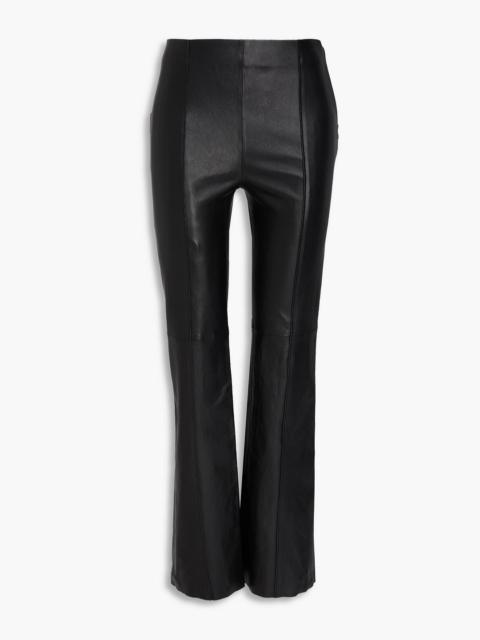 maje Leather bootcut pants