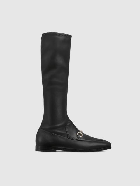 GUCCI Gucci Jordaan Horsebit Stretch Leather Boots