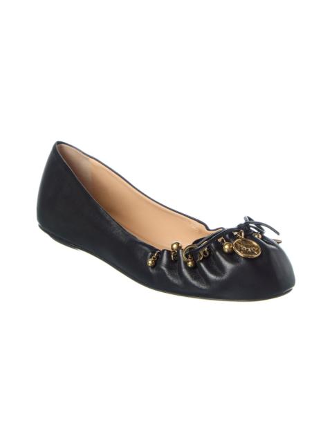 Chloé Chloé Charms Leather Ballerina Flat