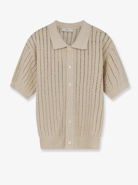 Dunst Dunst Openwork Cotton Cardigan Beige Men