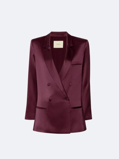 LAPOINTE Satin Double Breasted Blazer