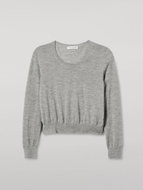 Johnstons of Elgin Ella Scoop Neck Superfine Cashmere Grey Jumper