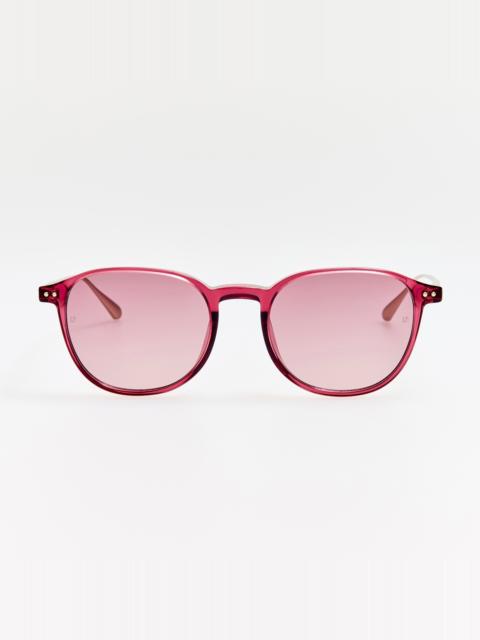 LINDA FARROW Stanley Sunglasses in Wine