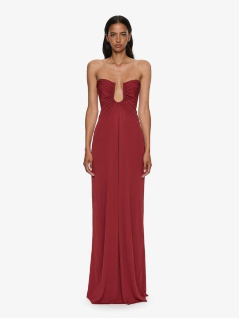 CHRISTOPHER ESBER Arced Palm Strapless Dress