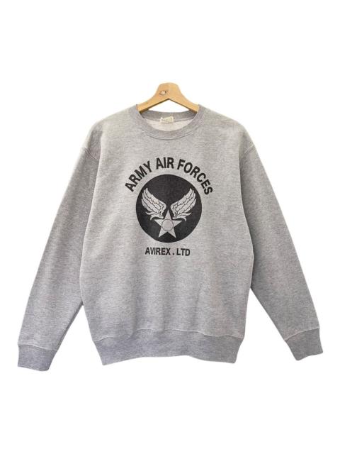 Other Designers Vintage - 90s Army Force Avirex Usa Crewneck Sweatshirt Size M