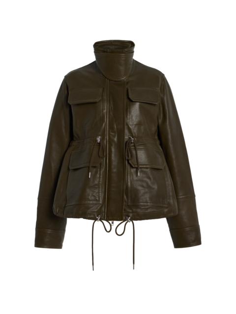 CO Leather Military Jacket olive