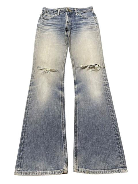Other Designers Archival Clothing - Vintage 90s Lee Mud Faded Wash Distress Flare Jeans