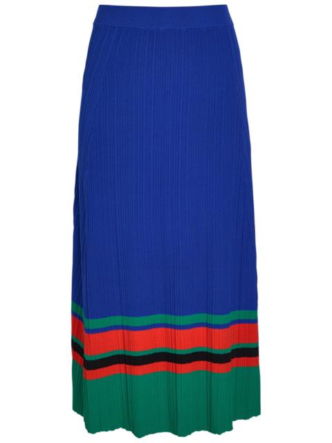 WALES BONNER Wales Bonner Island Ribbed-knit Midi Skirt