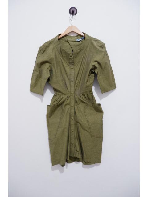 Archival Clothing - Vintage 1980's Thierry Mugler Button Dress | Womens