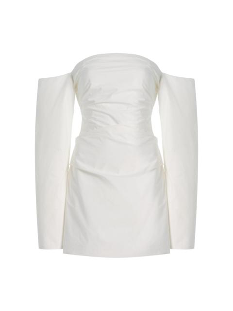 SIR. Martina Sleeved Mini Dress white