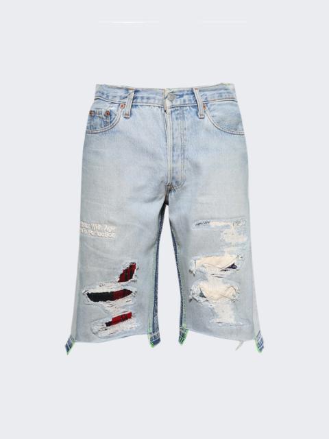 *Better With Age Monroe Triple-wide Denim Repair Short Indigo