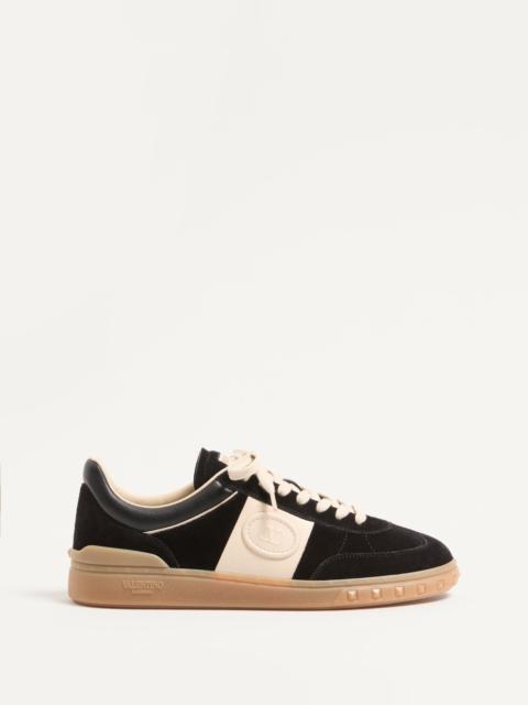 UPVILLAGE LOW TOP SNEAKER IN SPLIT LEATHER AND CALFSKIN NAPPA LEATHER