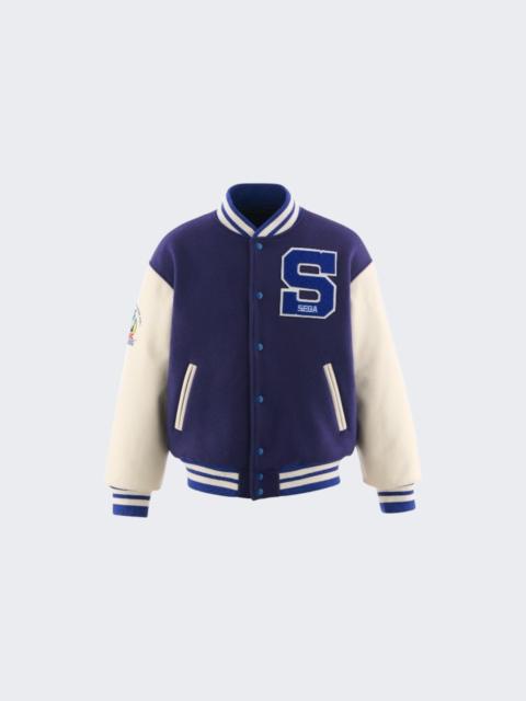 SAINT M×××××× X Sega Varsity Jacket Blue