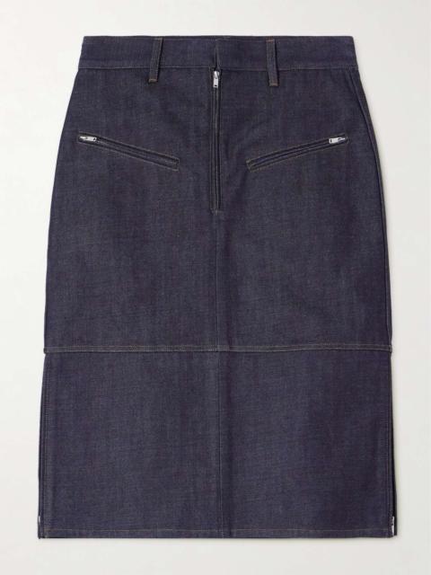 Denim midi skirt Indigo