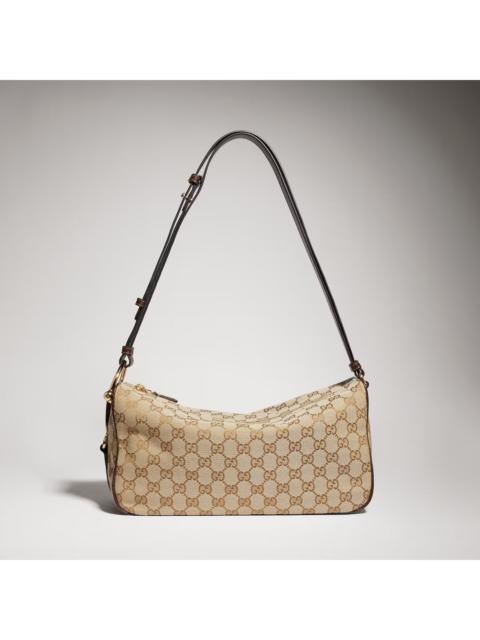 GUCCI Gucci Half Horsebit Medium Shoulder Bag Beige