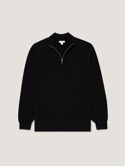 Sunspel Cashmere Half Zip Jumper