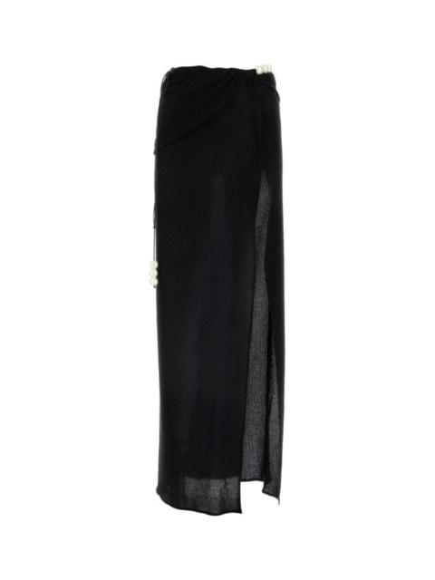 MAGDA BUTRYM Magda Butrym Woman Black Stretch Lyocell Blend Skirt