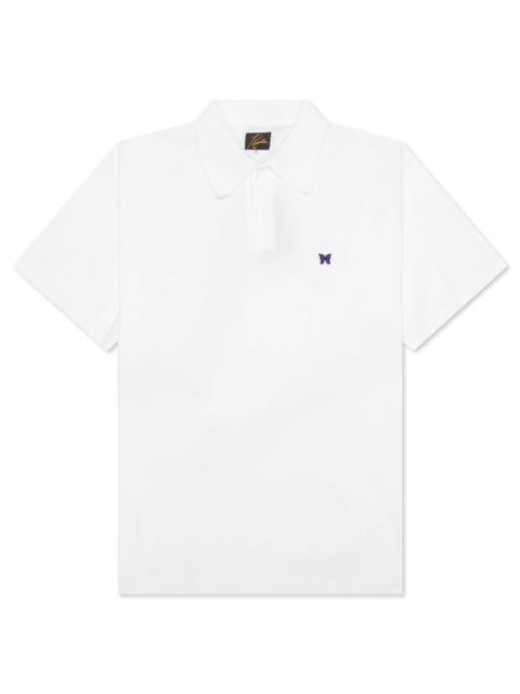 NEEDLES S/S POLO SHIRT - WHITE