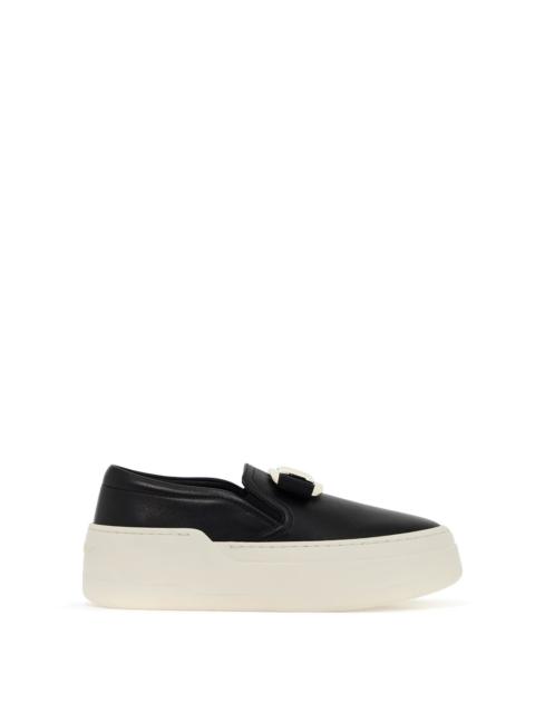 Ferragamo New Vara Plate Slip-On Sneakers Women