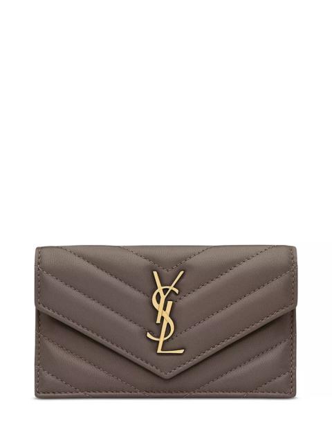 SAINT LAURENT Cassandre Matelasse Fragments Flap Card Case