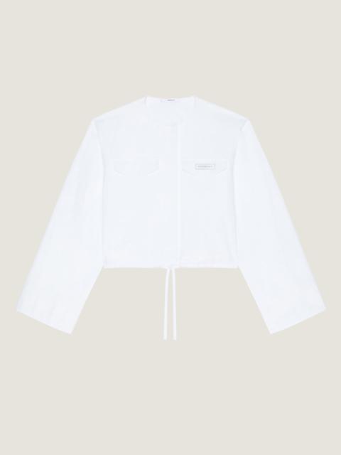Givenchy UTILITY CROPPED SHIRT IN POPLIN WITH GIVENCHY PATCH
