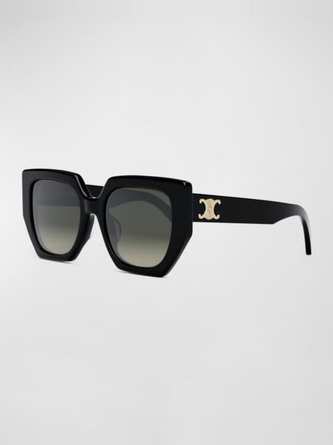 CELINE Triomphe Logo Acetate Butterfly Sunglasses