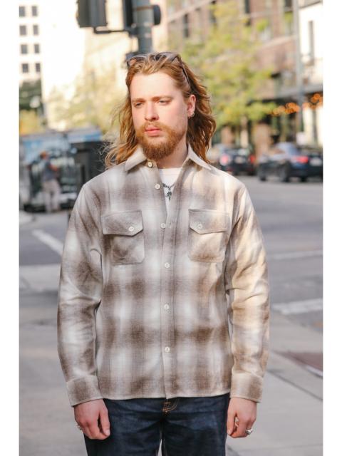 3sixteen 3SIXTEEN CROSSCUT FLANNEL - SAND OMBRE PLAID