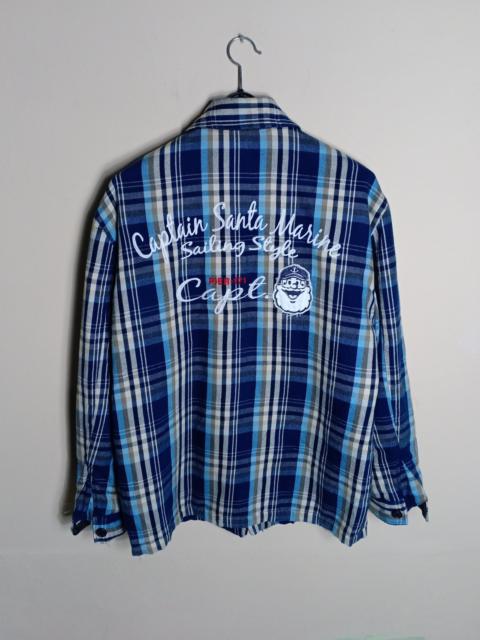 Other Designers Vintage - Captain Santa Marine Sailing Tartan Heavy Jacket