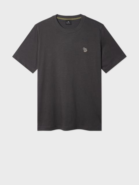 Paul Smith Steel Grey Organic Cotton Zebra Logo T-Shirt
