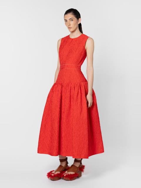 Roksanda Roksanda Aya Cloque Midi Dress in Rouge at Nordstrom