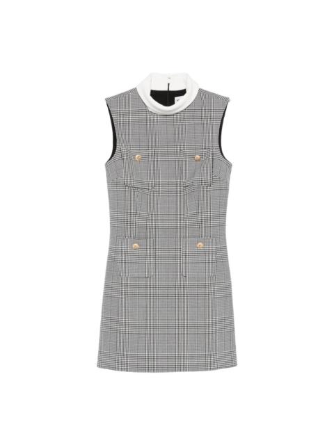 self-portrait Sleeveless Prince Of Wales Check Mini Dress
